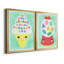 «Ice Cream Alphabet», ensemble de 2 peintures sur toile encadrées-1550213604-1550213605