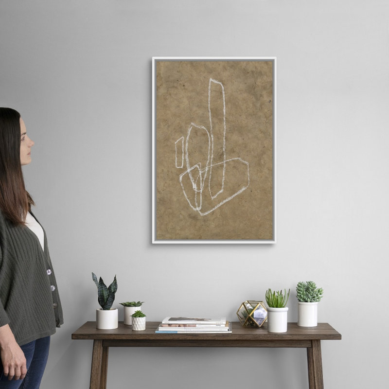 «The Runes IV» par Jennifer Goldberger - reproduction d'art, Toile blanche encadrée, H 32 po x l 22 po x P 1,75 po