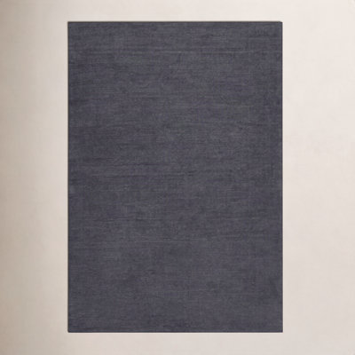 Crowe Charcoal Gray Hand-Woven Wool Rug