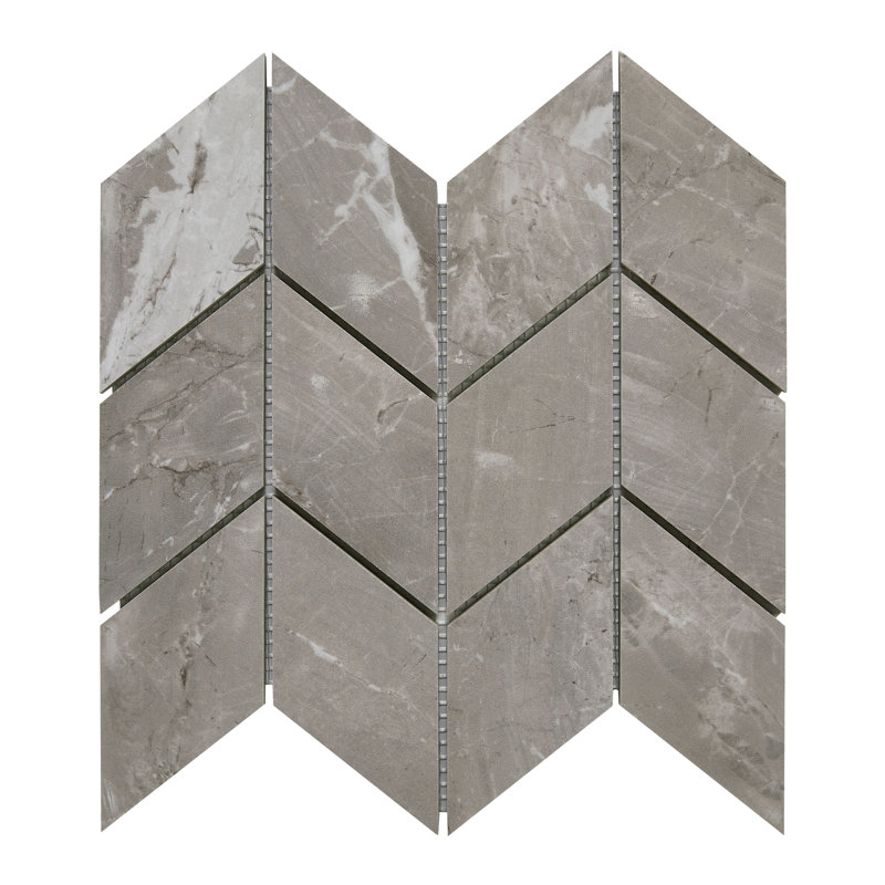 Famed 3" x 6" Porcelain Chevron Mosiac Tile