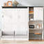 Espace avec lit double, bureau et rangement - Conception pliable, rangement pratique, blanc multifonctionnel intégré pour une vie compacte,