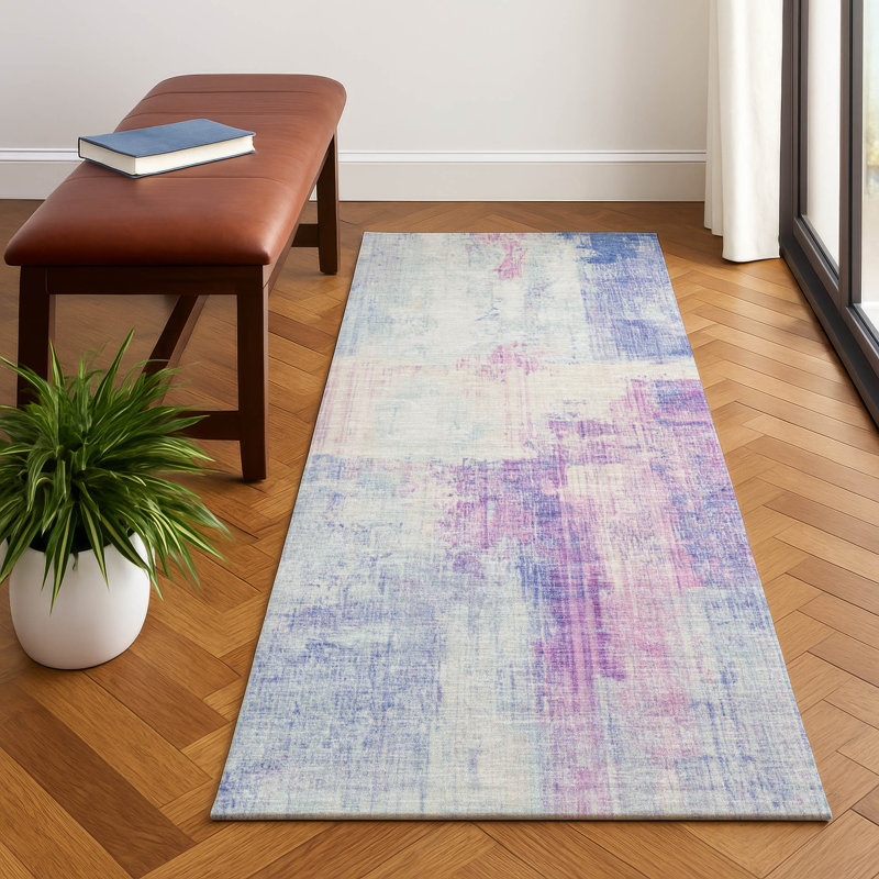 Premium Machine Washable Bucz AMF1759 Modern Rug, Runner 2'3" x 7'6"