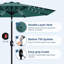 Parasol de marché 10 pi avec parasol rond de marché à 8 nervures avec manivelle et inclinaison, 10 pi, bleu-482779655