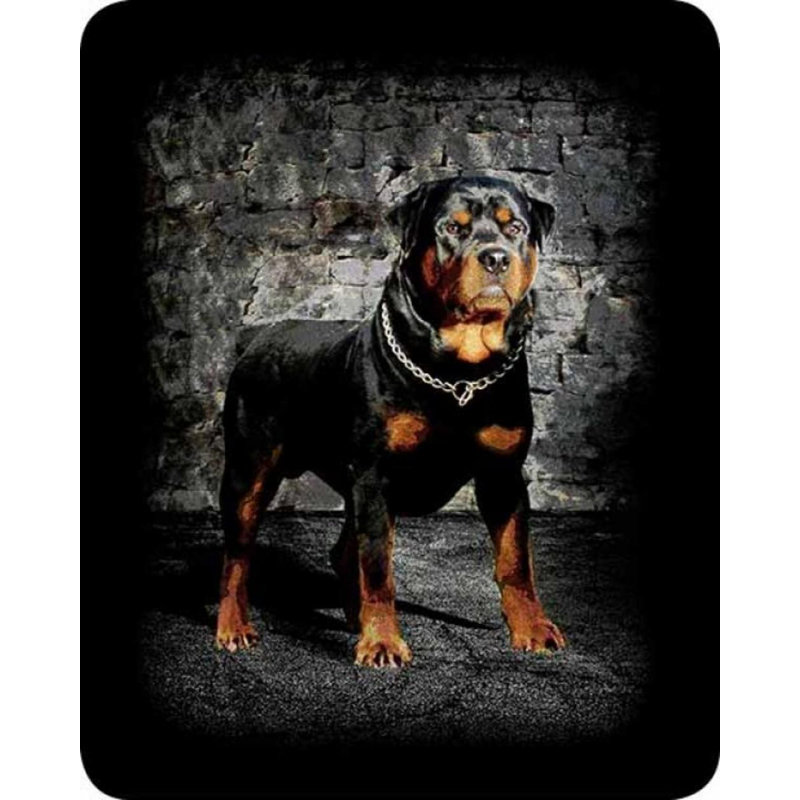 Couverture en faux fourrure rottweiler ultra moelleux Hale