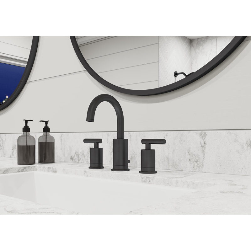 Robinet de salle de bain avec drain Contempra, Noir mat
