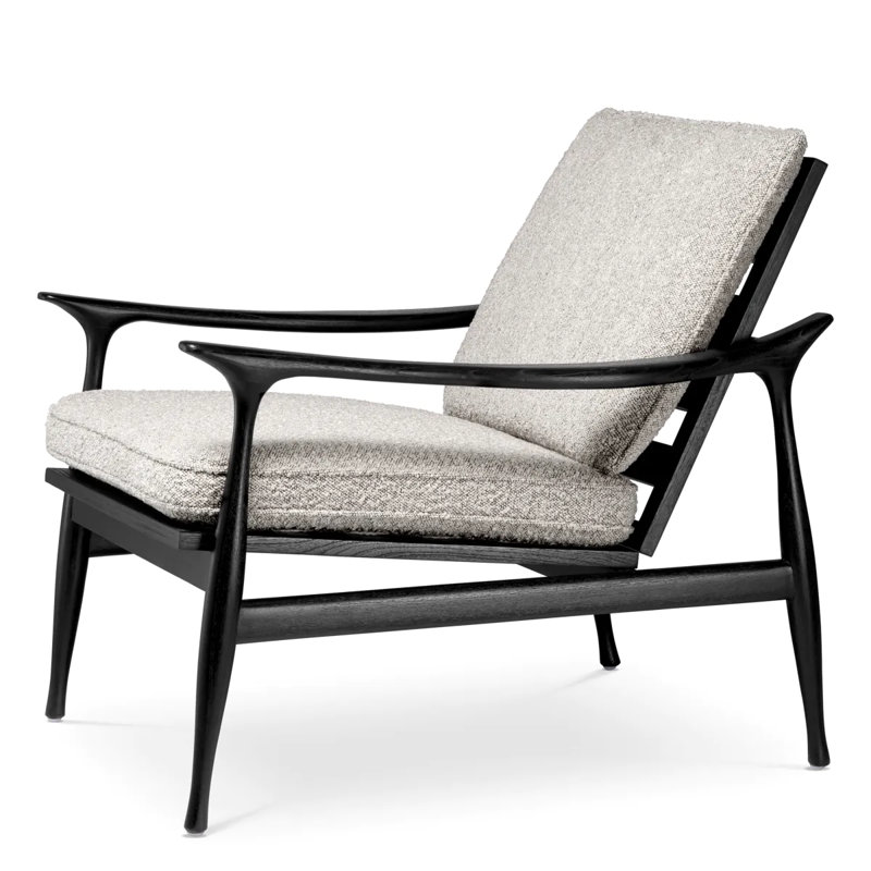 Manzo Armchair, Black, Black