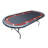 INO Design 96" Light Series Poker Table With Wooden Texture Racetrack Felt Foldable Legs-107145040