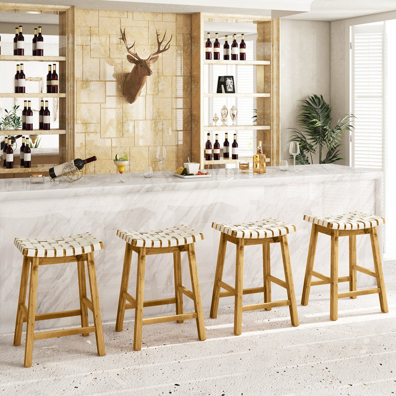 Ensemble de 4 tabourets à hauteur de comptoir Winston Porter, Tabouret de comptoir (siège d'une hauteur de 25,5