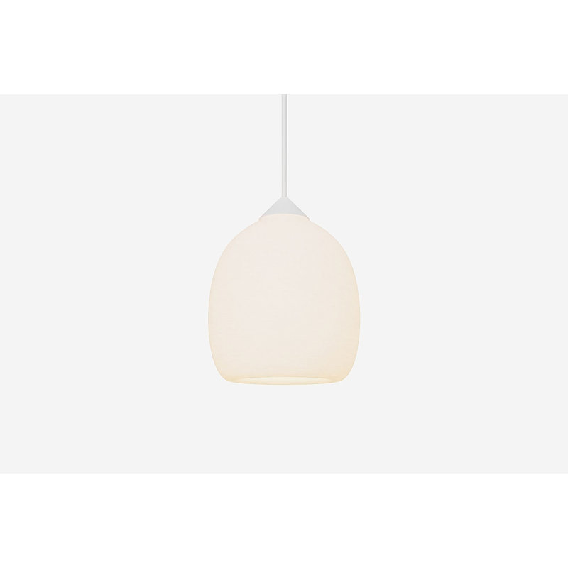 Gulp Pendant Light, Snow, 15.5'' H x 6.97'' W x 6.97'' D, White