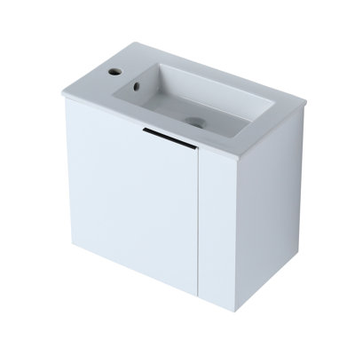 Bathroom Vanity With Sink, 22x13, Wall Mounted, Soft Close Door, Modern Piece 22 Inch Closing Contemporary Item