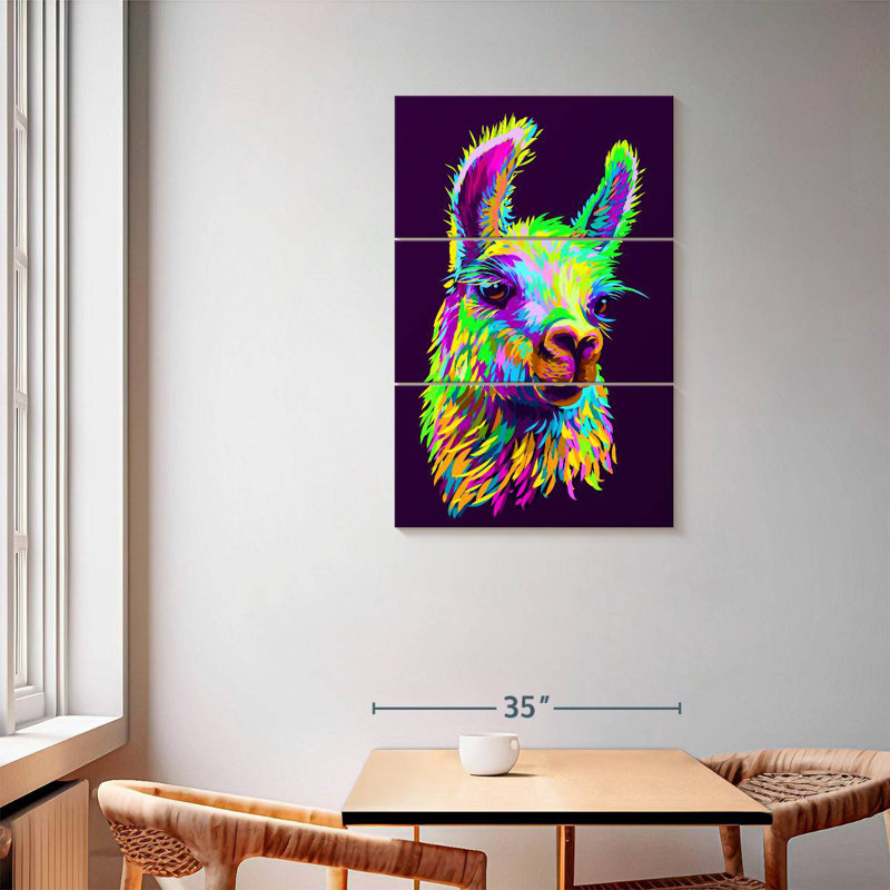 Lama abstrait Brampt, H 57 po x l 36 po