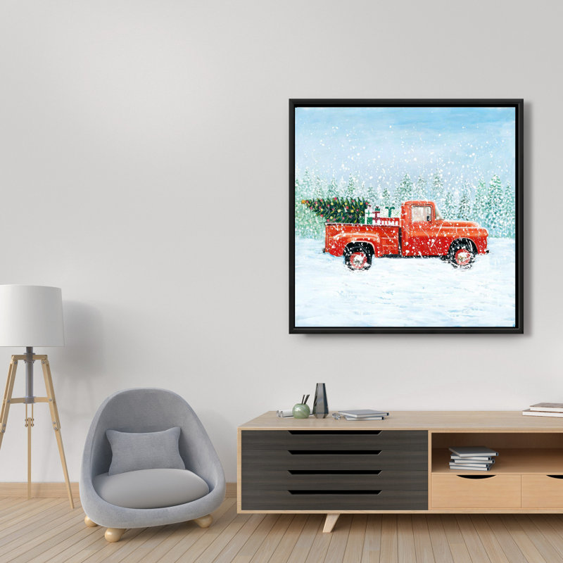 «Christmas Tree Truck» sur toile, H 36 po x l 36 po