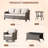 Patio Wicker Chairs Swivel Rocker-Outdoor Swivel Rocker Chair Set Of 5 With All Weather Wicker Glider Rocker Set, PE Rattan Swivel Rocking Chair With Tables For Balcony Deck Porch-603186313-603186305