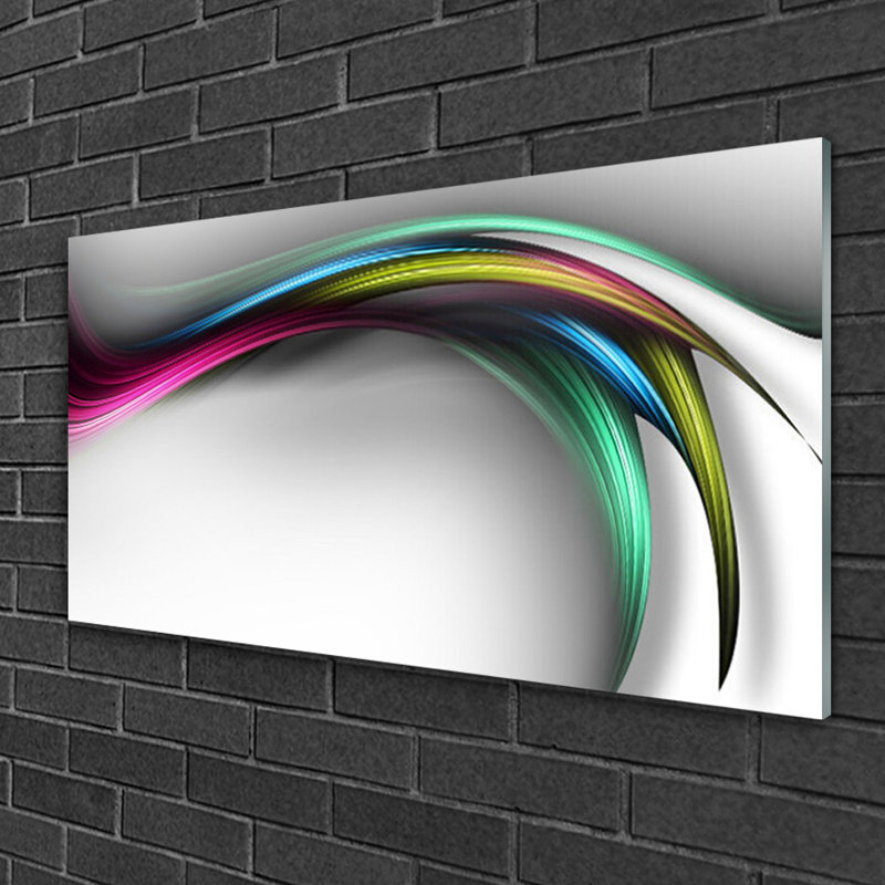Art Abstract 1 Piece Wall Art on Glass