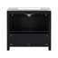 Ensemble de meuble-lavabo double de style rétro avec deux lavabos en céramique