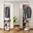 360° Rotating 66"x17.8" Multifunctional Full Length Mirror with Hook Storage Rack Coat Rack with Mirror Solid Wood Floor Mirror Bedroom Living Room Cloakroom Space Saving (walnut)-1017954263-1017954251