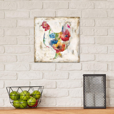 Flowered Hen by Carol Robinson - Painting on Canvas