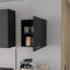 Armoire murale compacte compacte noire avec 1 porte - Modern Innovation Space Polyvalent-1173811148-1173811151