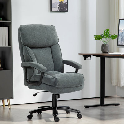 Chaise de bureau 1 pièce L 31,1 po x l 27 po x H 49,2 po Polyester Gris jusqu'à 450 lb