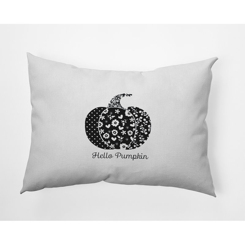Floral Outdoor Reversible Throw Pillow, Black
