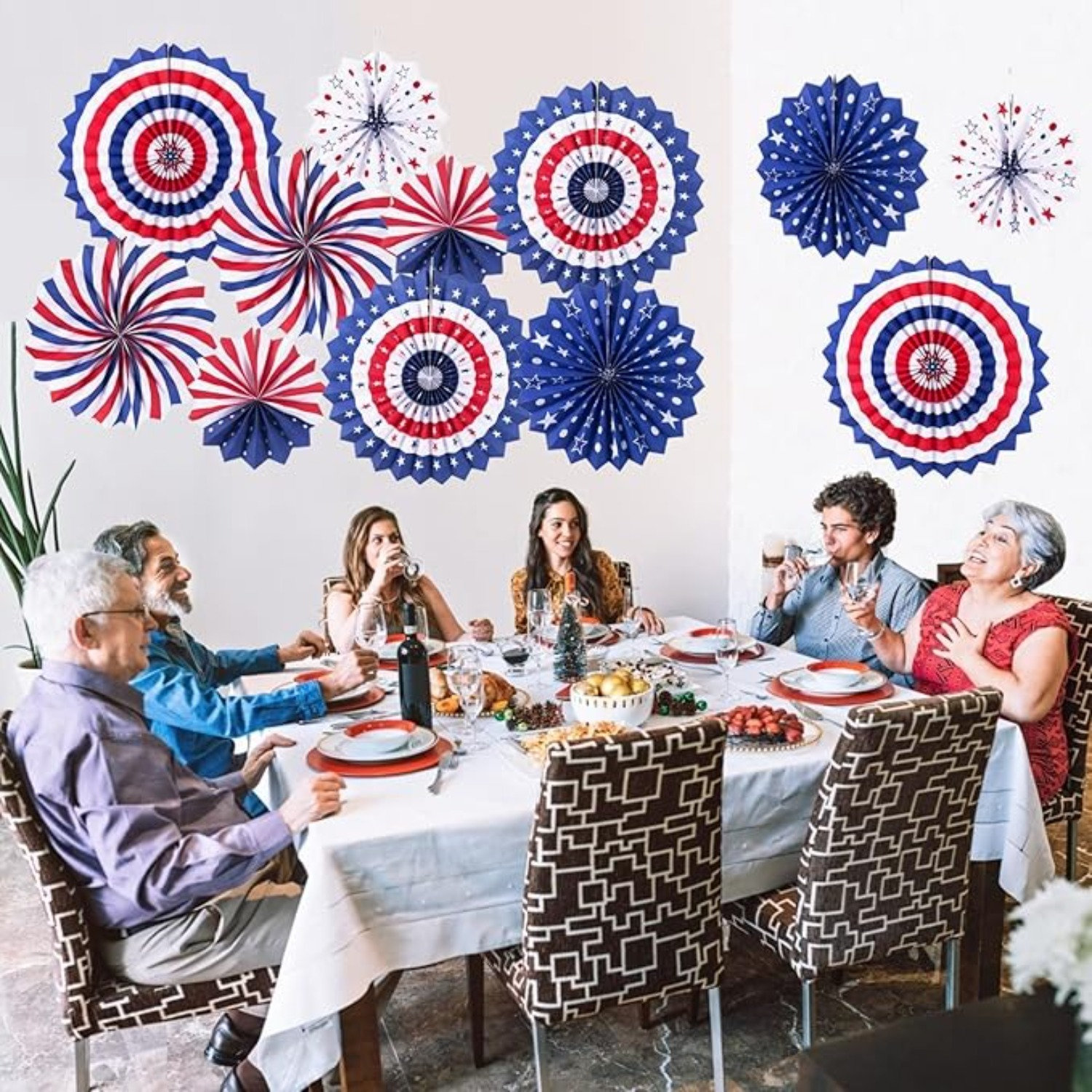 12-Piece Hanging Fan Set