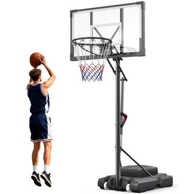 Panier de basketball portatif à hauteur ajustable de 44 po