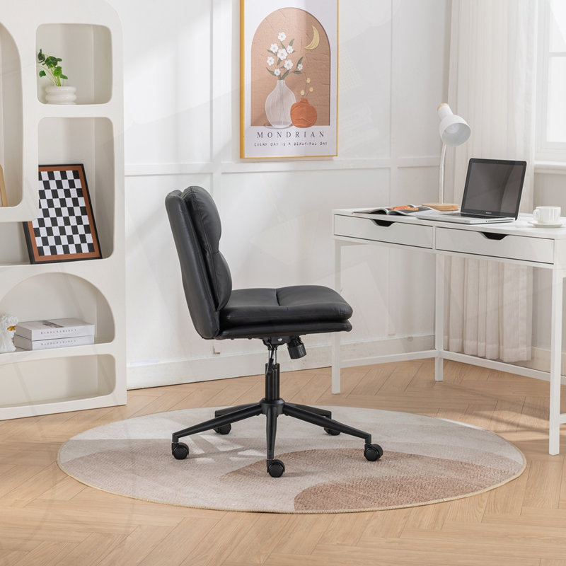 Chaise de bureau pivotante réglable, Noir