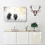 Two Highland Cows In Abstract - Wrapped Canvas-55372223