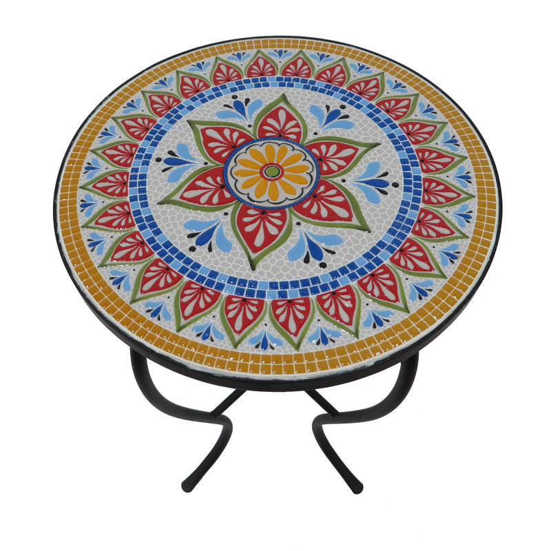 Table d'appoint Jana, Bleu / rose