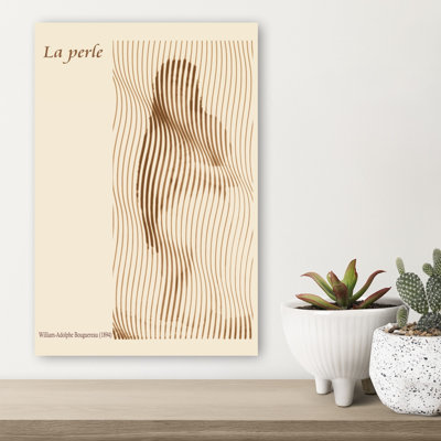 Graceful Nude Silhouette Abstract Delicate Elegant Wall Art Print 1 Piece Wrapped Canvas Wall Art