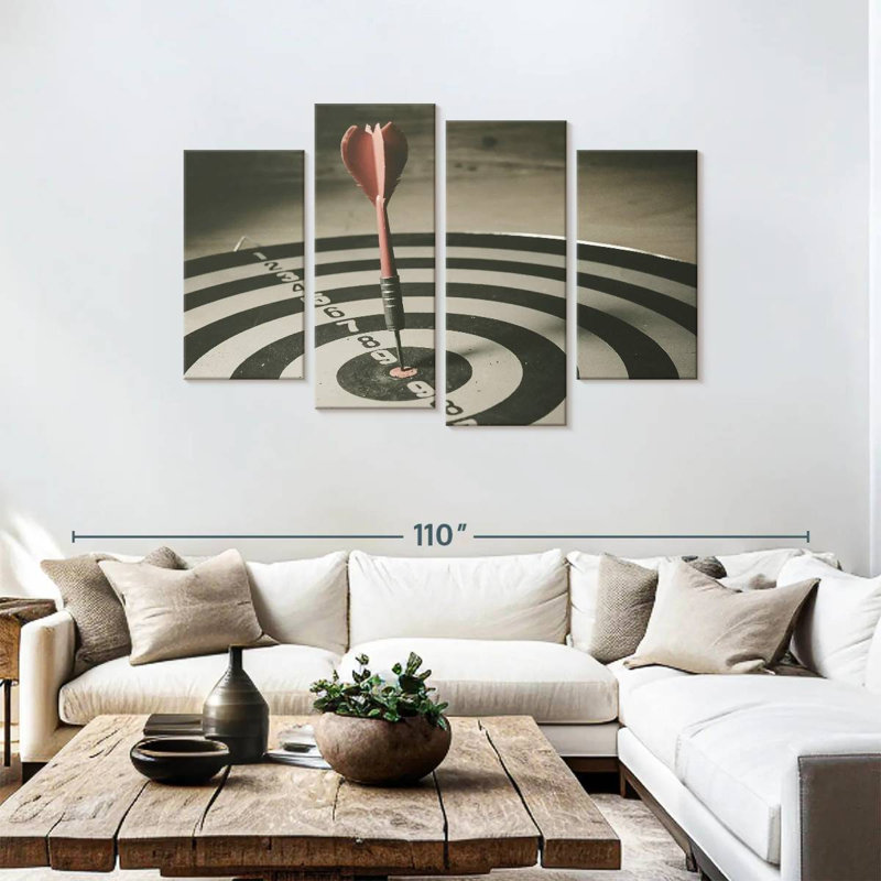 Jeu de fléchettes Senne Bullseye, H 48 po x l 75 po