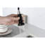 Robinet d'évier de cuisine à douchette extractible - Acier inoxydable, noir mat, terre, poignée simple, contrôle de l'eau avec tête, rotation à 360 °