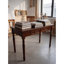 Bureau de 119 cm (47 po) en bois massif avec 2 tiroirs, style campagnard français, fini noyer