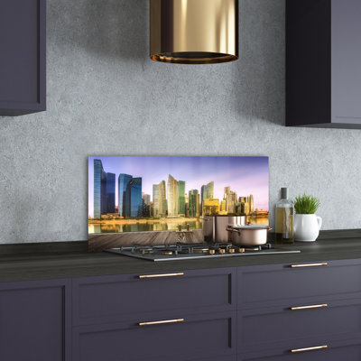 50cm W x 100cm L Glass Peel and Stick Panel