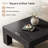 Farmhouse Square Coffee Table, Center Table for Living Room, Black-1306838201