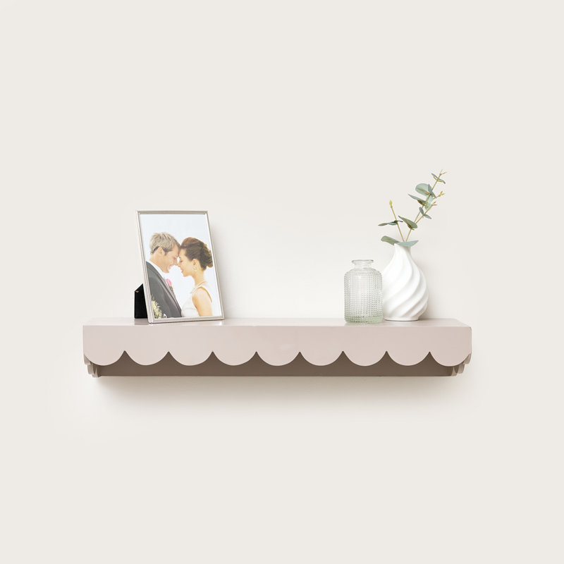 Aburto Wood Floating Shelf, Taupe