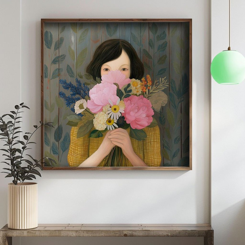 Peinture décorative en panneau de fibres à densité moyenne, 27.56" H x 27.56" W