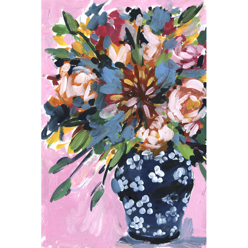 Bouquet dans un vase I, H 18 po x l 12 po x P 1,25 po