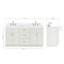 Meuble-lavabo double autoportant de 67 po avec plateau en quartz blanc Hamlet-93068171-138338437-138338439
