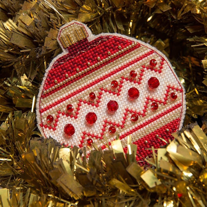 Arbre de Noël miniature. Ensemble de broderie au point de croix sur toile en plastique T-10C