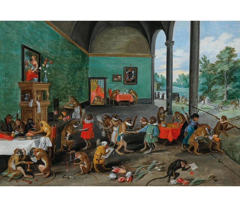 "Une allégorie de la Tulipomanie" par Jan Brueghel le jeune - Toile tendue avec châssis, H 18 po x l 14 po