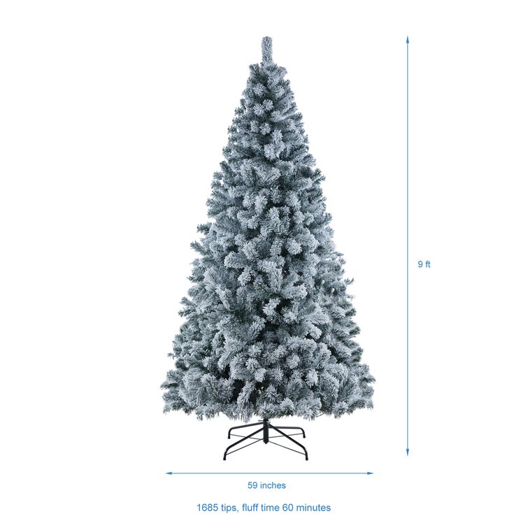 Vancouver 7.5ft Frosted Prelit Artificial Christmas Tree with Pine Con