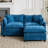 Schmucker L Shaped Modular Sectional Sofa, Oversized Cloud Couch With Ottoman-889629280-889349988