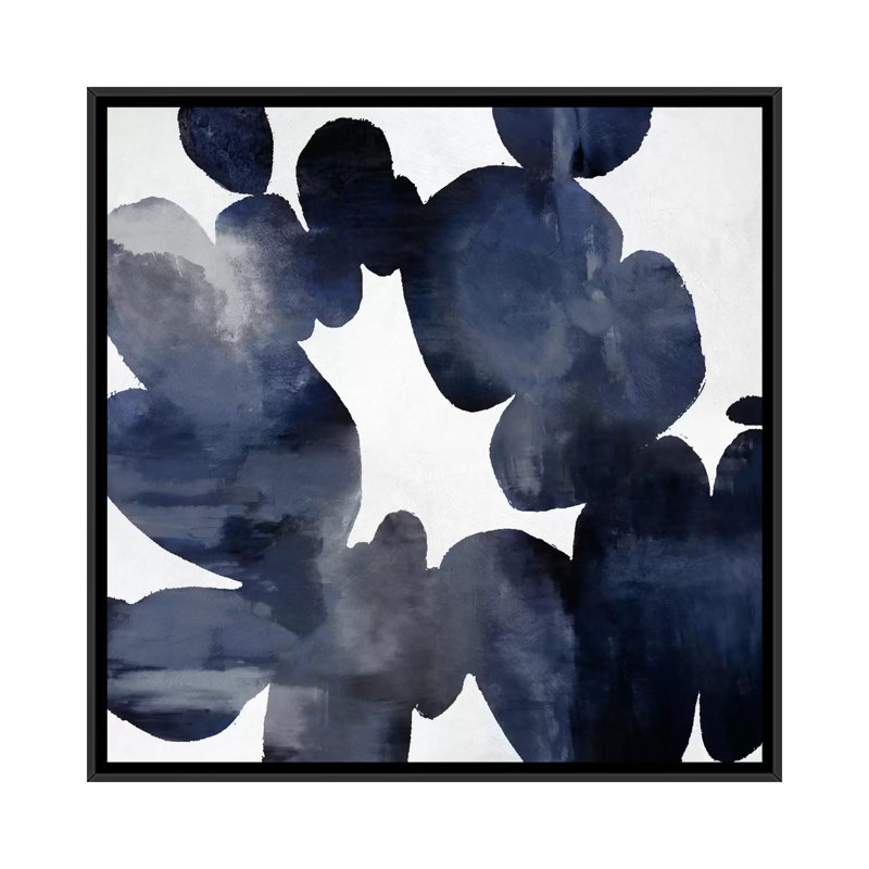 " Enigmatic II " by Hannah Carlson, 12" H x 12" W x 1.5" D, Black Framed