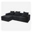 Canapé modulaire convertible convertible en microfibre