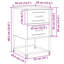Bedside Cabinet 36x39x60.5 cm Steel-628722188-628722186