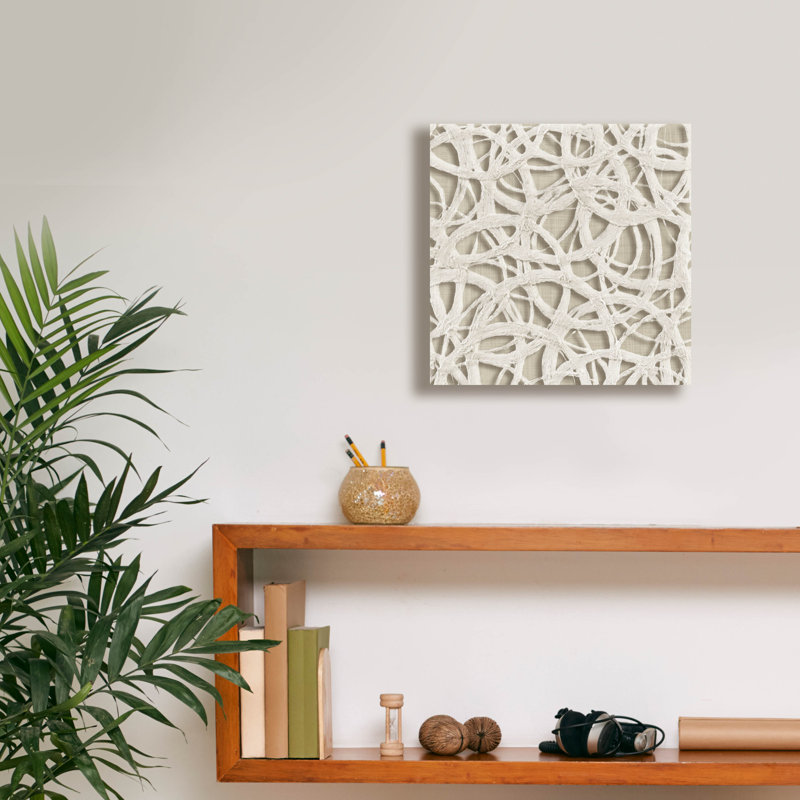  «Endless Circles Front Linen» par Wild Apple Portfolio, art mural sur toile, 12 po x 12 po
