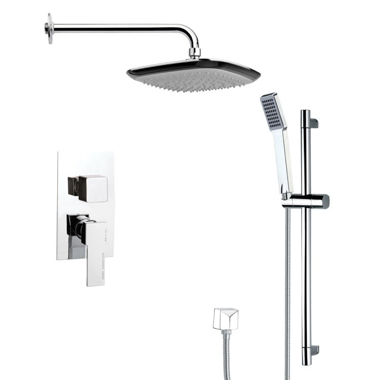 Système de douche complet à pression équilibrée avec valve brute Rendino