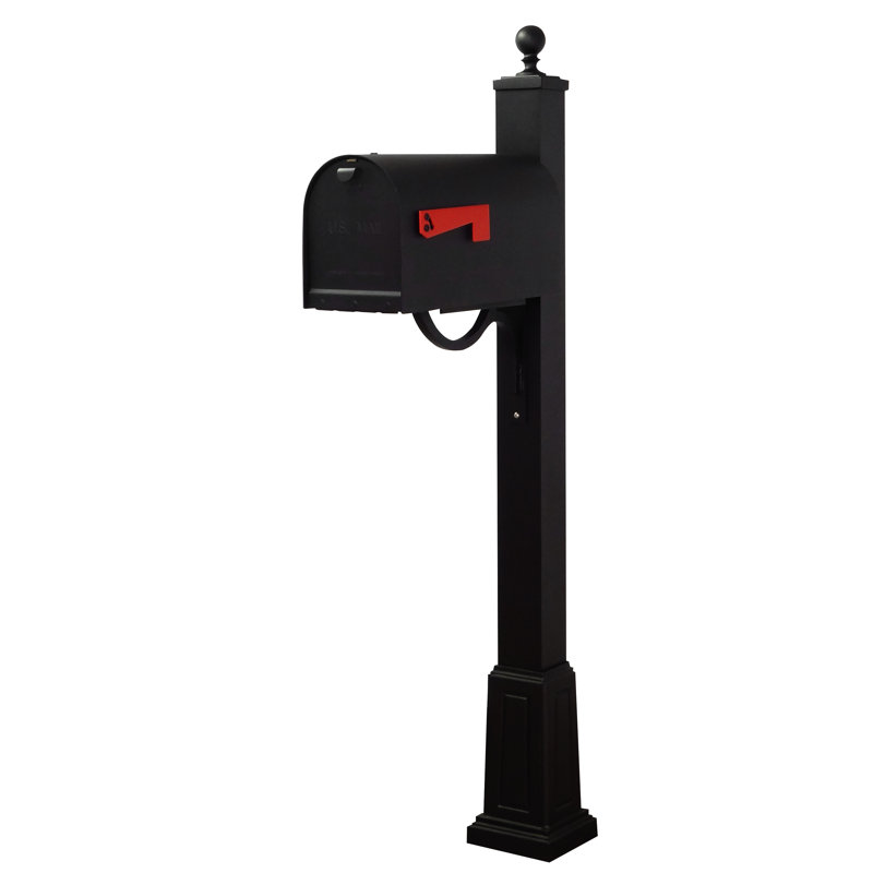 Poteau de boîte aux lettres et springfield avec base en aluminium trottoir Titan