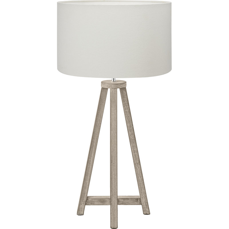 Table Lamp, Cotton, White, Grey